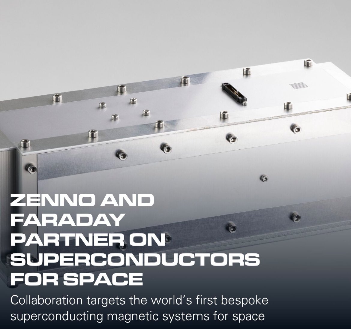 Zenno Astronautics partners with Faraday Factory Japan—the world's largest manufacturer of superconducting tape—to shape the future of life in space.

More at: zenno.space/zenno-faraday