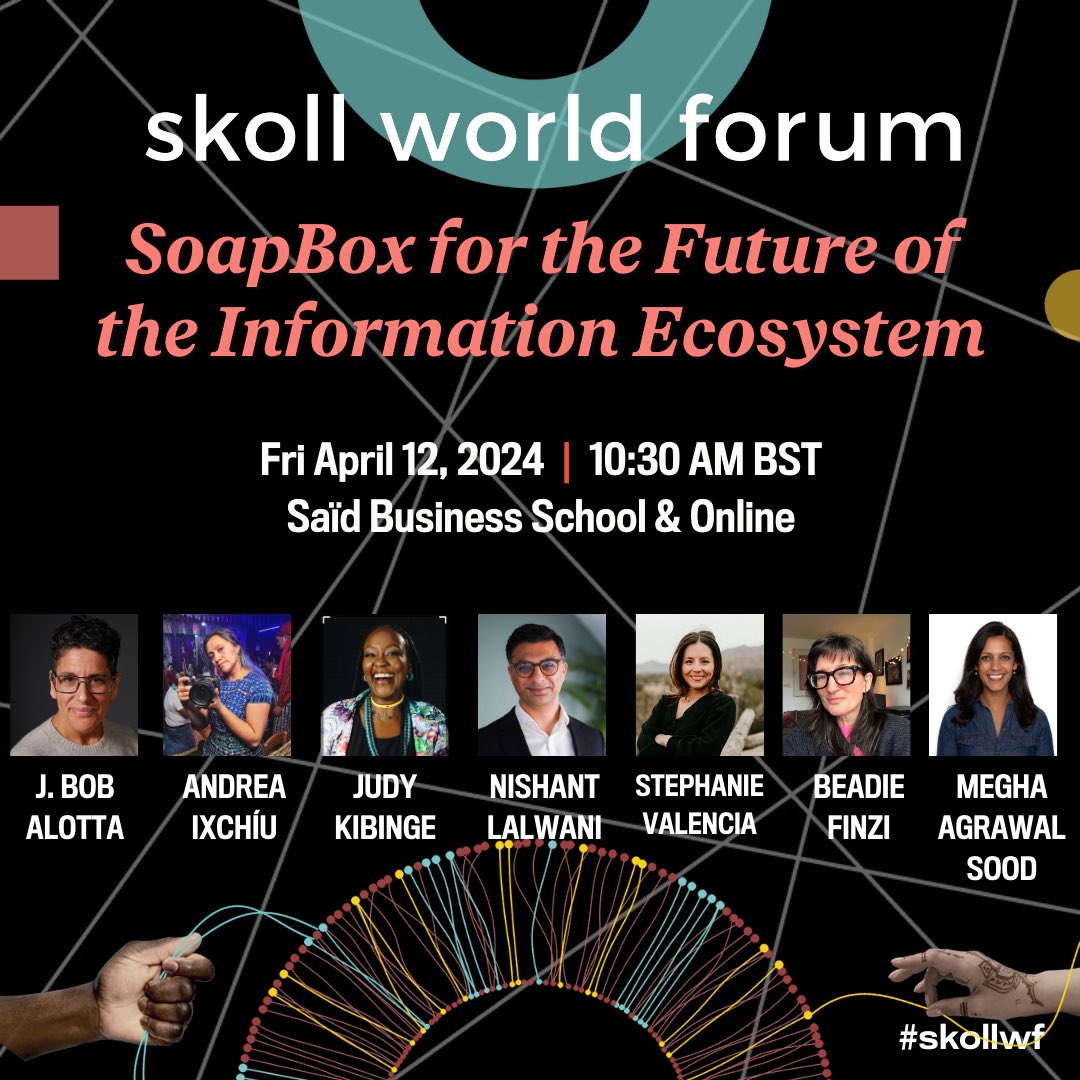 I’m thrilled to be a speaker at this year’s Skoll World Forum in Oxford, UK invited by Doc Society. Join us ONLINE👩🏾‍💻from April 9-12 & register for free by April 8: ➡️ skoll.wf/49niy4E #skollwf