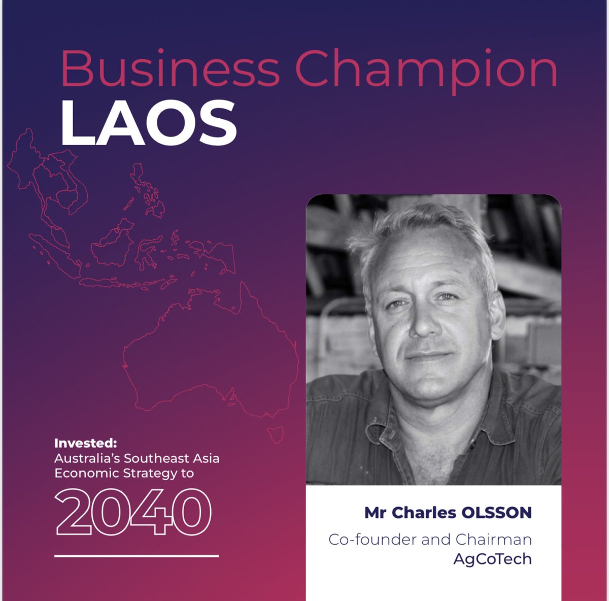 As part of implementing 🇦🇺’s Southeast Asia Economic Strategy to 2040, the Prime Minister @AlboMP announced a Business Champion for every @ASEAN country. Delighted to be working with agribusiness leader @Chickolsson on trade & investment opportunities in 🇱🇦 #AusSEAInvested
