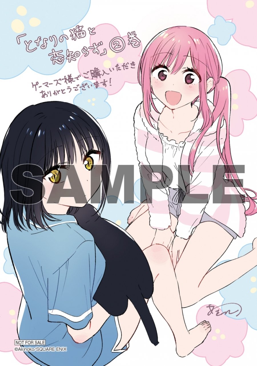 となりの猫と恋知らず　3巻イラスト入りサイン本 Amazon.co.jp: 「となりの猫と恋知らず(3巻)」 あきのこ 特典