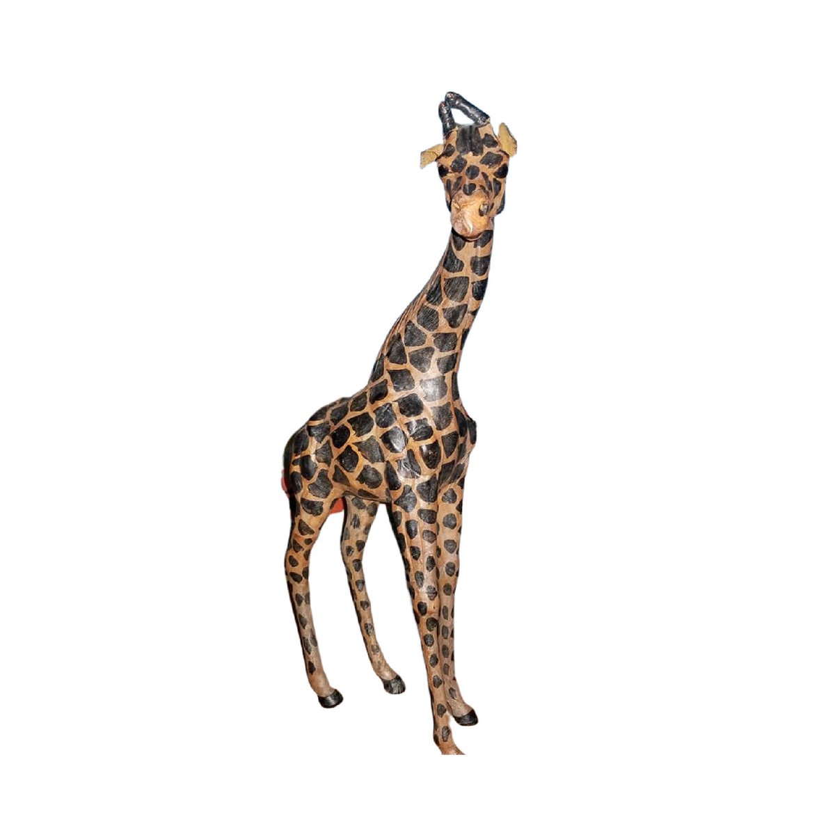 Vintage Leather Giraffe 16' Tall, Free Shipping tuppu.net/cefb9f56 #Etsy #JunkYardBlonde #SafariDecor