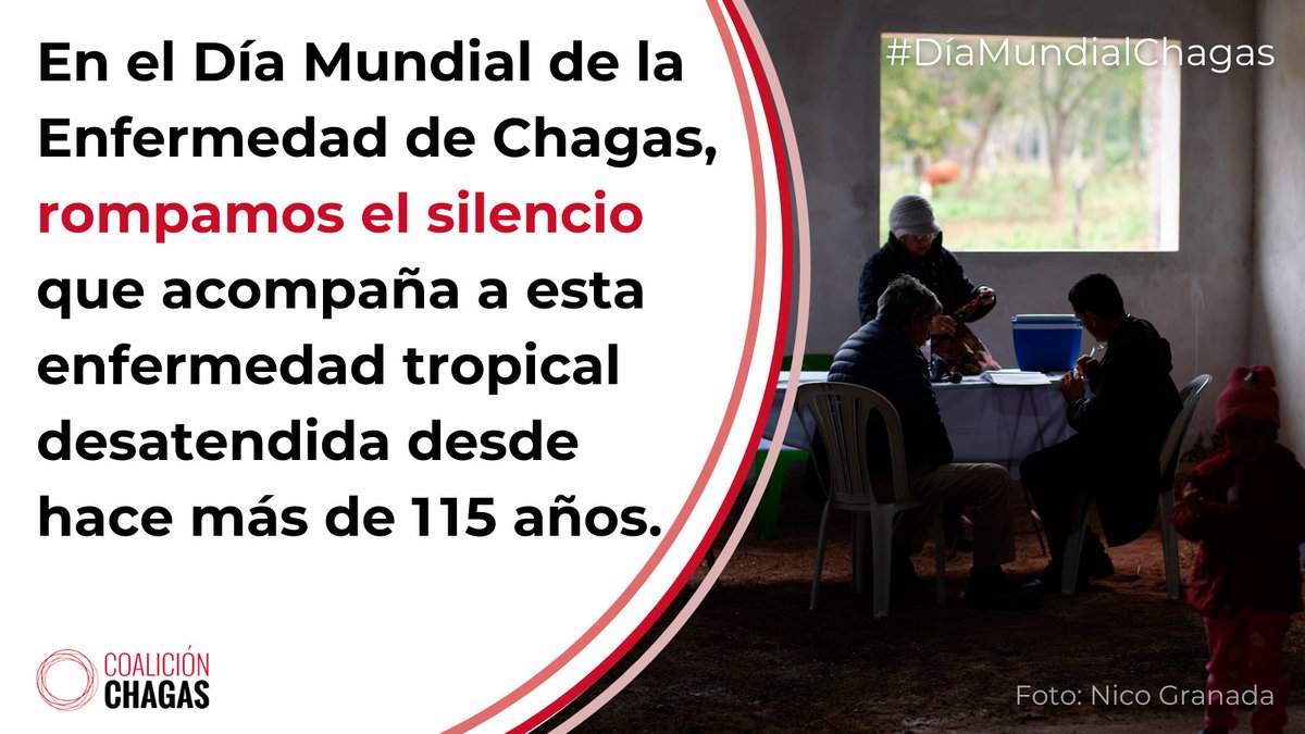 👩🏾👨🏼👧🏽 This #WorldChagasDay let's break the silence that’s been around #Chagas disease for more than 115 years. 📢 Everyone, from scientific, health, political and financial sectors, let's raise our voices to achieve early detection and the follow-up for the affected people.