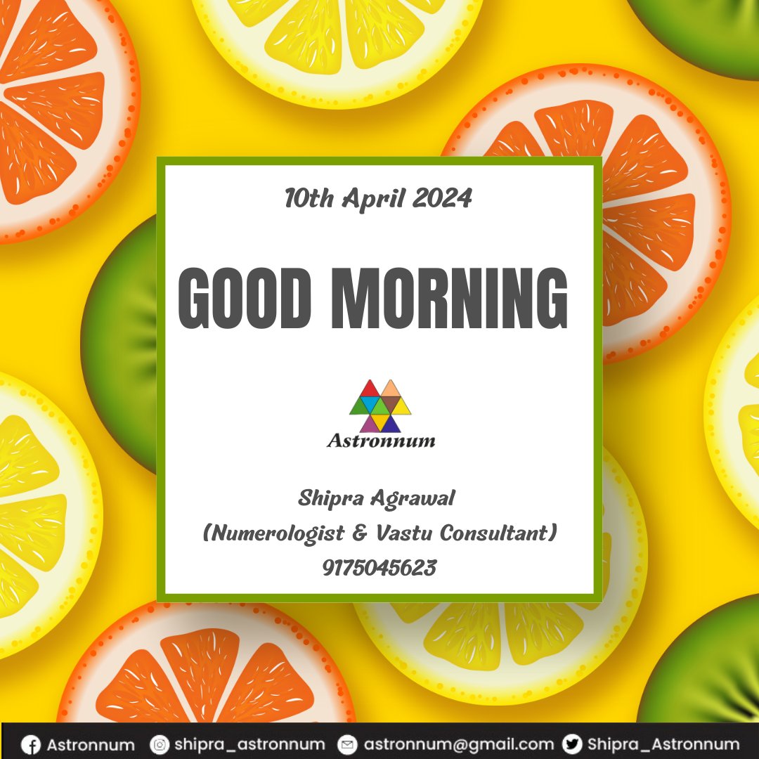 GOOD MORNING ☀️

#ShipraAgrawal
#Astronnum
#numerologist
#vastuconsultant 
#goodmorning 
#GoodMorningEveryone
#goodmorningworld
#goodmorningindia
#newday
#newstart
#newbeginning
#happymorning
#happyday
#wednesday
#GoodDay