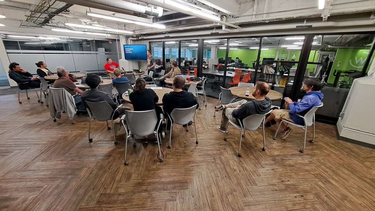 The local meetup scene continues to rebound, and tonight's UCLUG (Linux) meetup brought a solid crowd.

OpenWorks members are proud to be hosting many of our local meetups.

Checkout out hackgreenville.com/calendar and the HG Slack to stay in touch with local community groups.