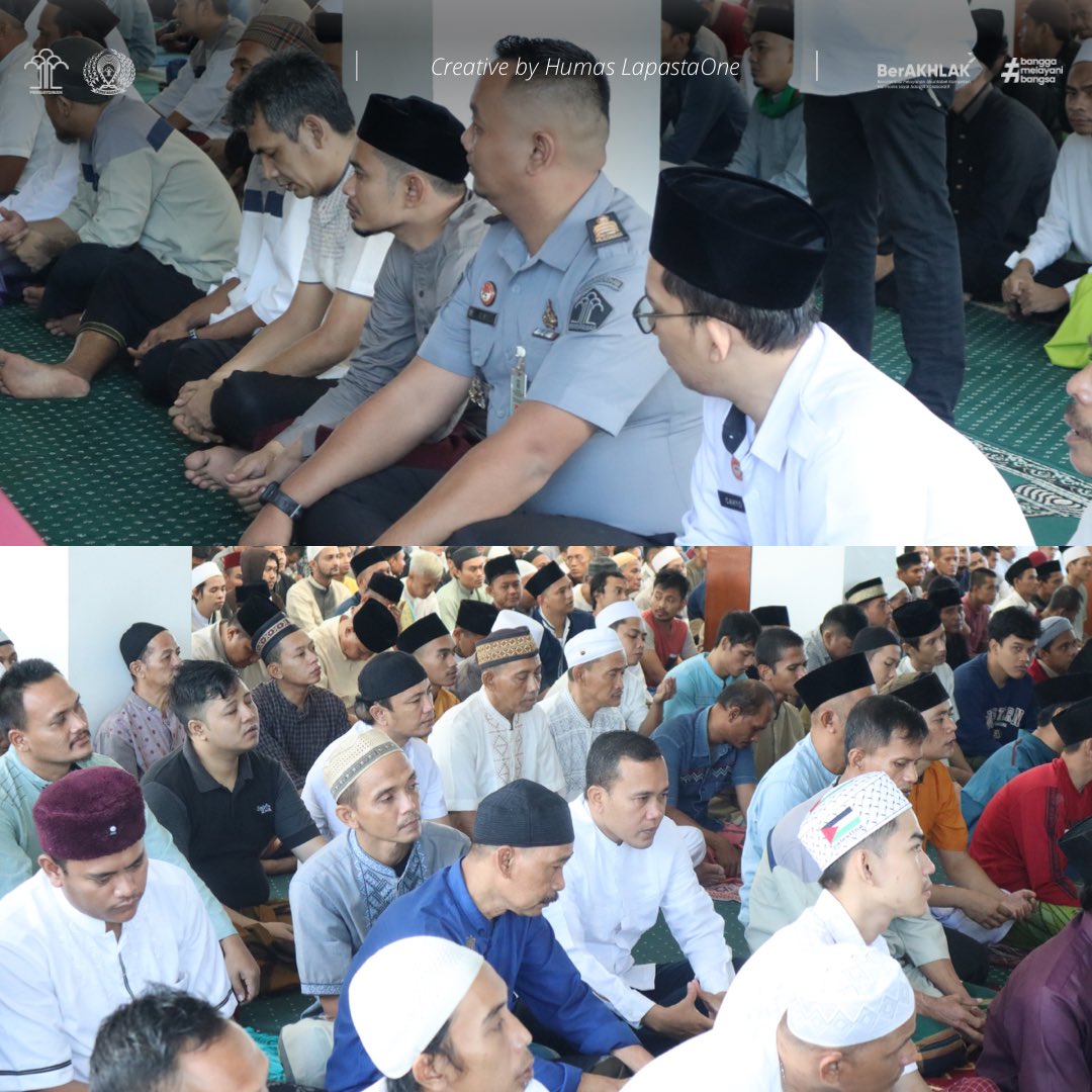 Lapastaone01's tweet photo. Lapas Kelas I Tangerang, Rabu (10/04/2024) pagi, menggelar Sholat Idul Fitri 1445 H sekaligus Pemberian Remisi Khusus Hari Raya bagi WBP yang beragama Muslim, di Masjid Baitussalam Lapas Kelas I Tangerang. https://t.co/H6mezd5uvK