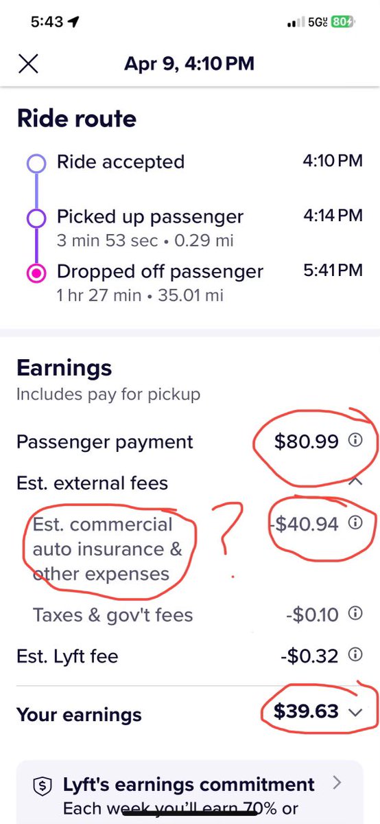 Funny math. Remember Lyft’s promise to pay drivers at least 70% of passenger fare? And claiming they were already doing that? Here’s the math, boys and girls. Here’s how you make 50% = 70%. Right? 🙄 @_drivers_united