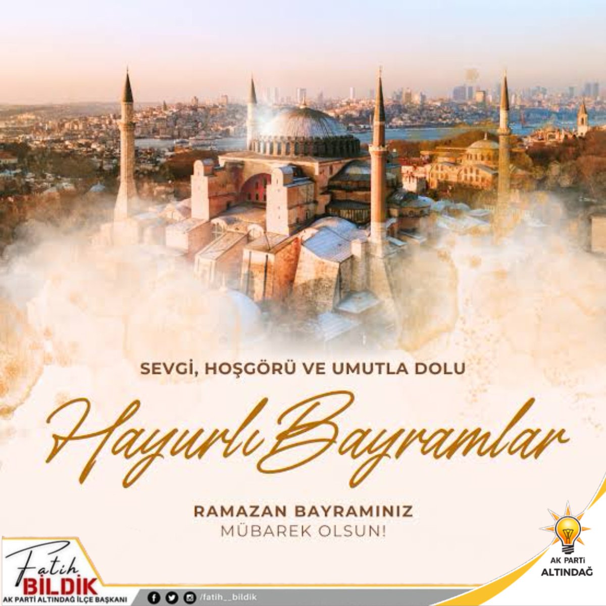 On Bir Ayın Sultanı Ramazan ‘ı uğurlarken bayrama erişmenin huzur ve mutluluğunu yaşıyoruz. #RamazanBayramı ’nın tüm insanlığa sağlık, mutluluk ve bereket getirmesini duasıyla; Rabbim, bu mübarek günlerin hürmetine tüm islam coğrafyalarına huzur ve dirlik getirsin. #Gazze ’de…