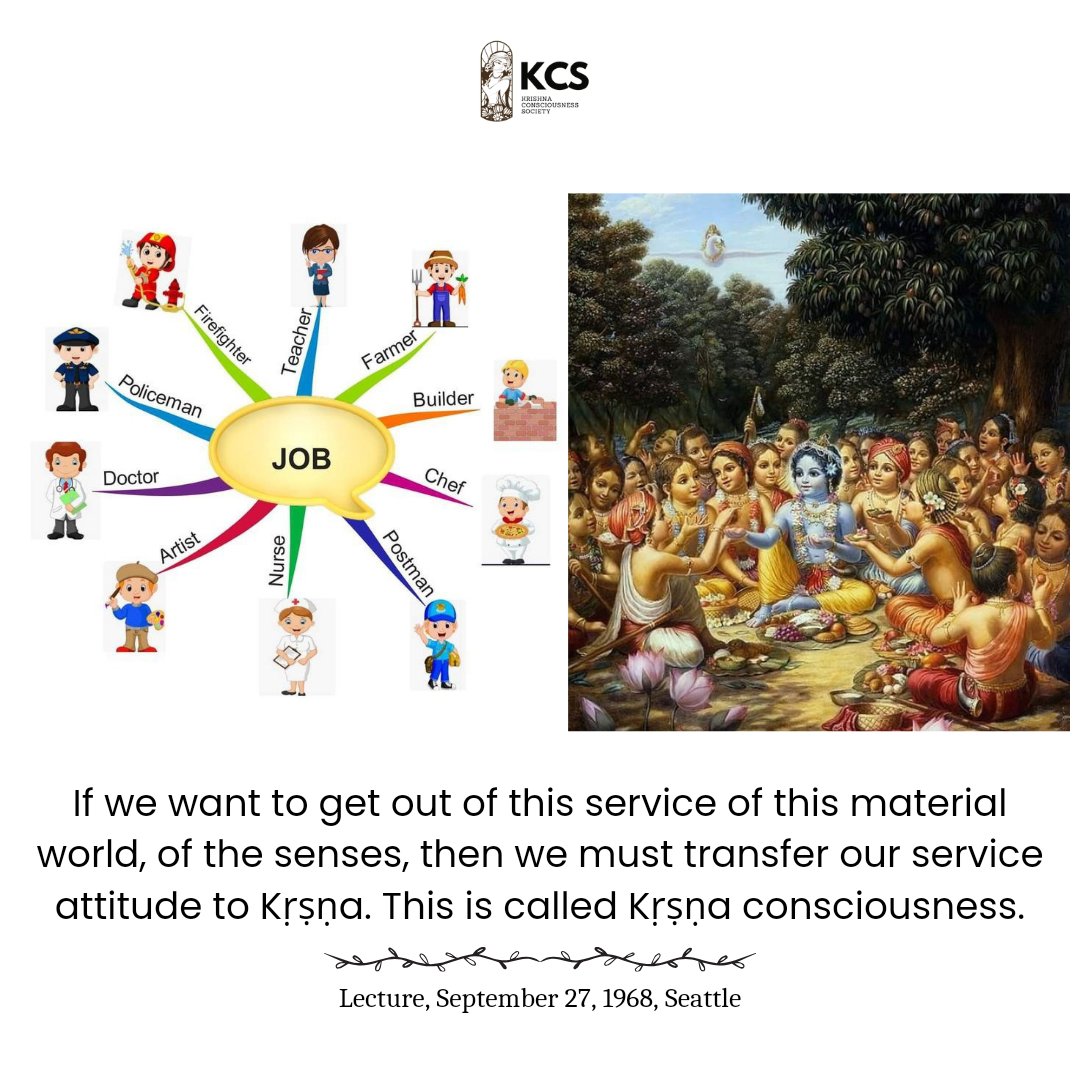 Embark on a journey of eternal service to Lord Krishna! #KrishnaConsciousness #Service #Devotee #Krishna #God #Job #Study