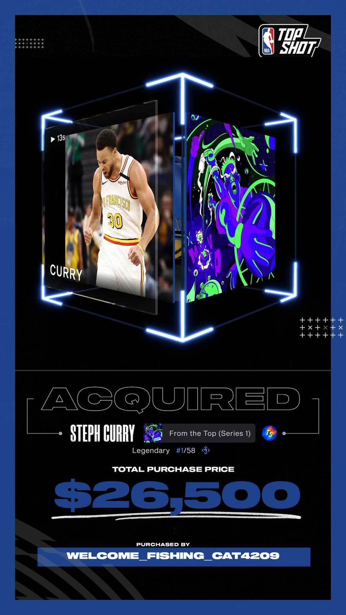 The highest Steph Curry Moment bought since February 2nd, 2022—congrats to collector welcome_fishing_cat4209! 👏