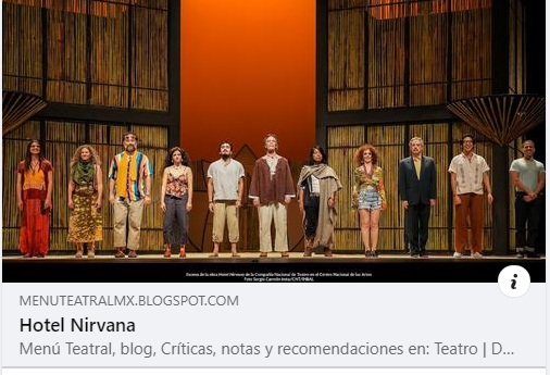 #ACPT HOTEL NIRVANA Por Carmen Zavaleta El escritor y periodista Juan Villoro creó la obra Hotel Nirvana, la más reciente puesta de la @CNTeatromx bajo la dirección de Antonio Castro. NOTA ▶️ bit.ly/3JfcQXo #PRESENCIAACPT #PREMIOSACPT @CNTeatromx @cenartmx