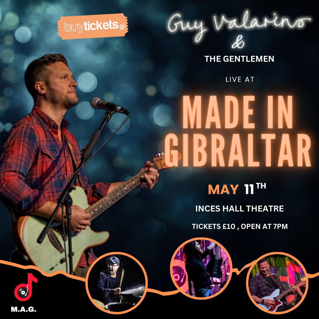 Full band show incoming! Sat 11th May, Inces Hall Theatre #Gibraltar alongside Surianne and Ace of Slades. Tickets £10 available now on <a href="/BuyticketsGib/">Buytickets.gi</a>