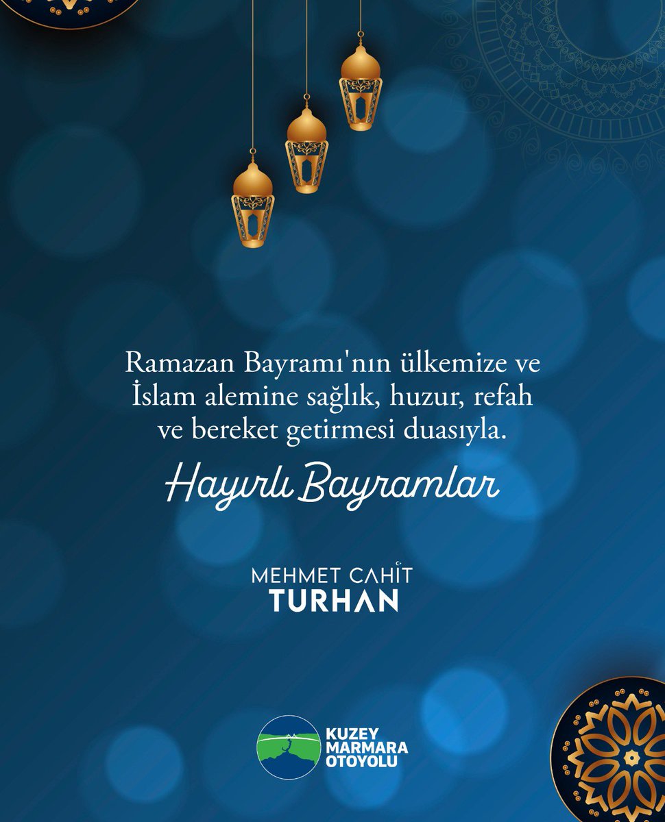 Ramazan bayramının ülkemize ve İslam alemine sağlık, huzur, refah ve bereket getirmesi duasıyla. Ramazan Bayramı'mız mübarek olsun.