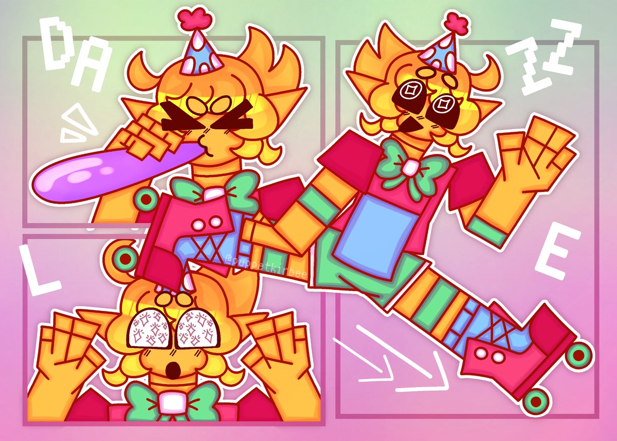RE-INTRODUCING DAZZLE !!!!

A robotic entertainer designed to entertain and bring joy to the children at Freddy Fazbender's. That's all he's ever known, it's all he was designed for. So what would he do if tragedy were to strike?

#dsaf #dayshiftatfreddys #dsafoc