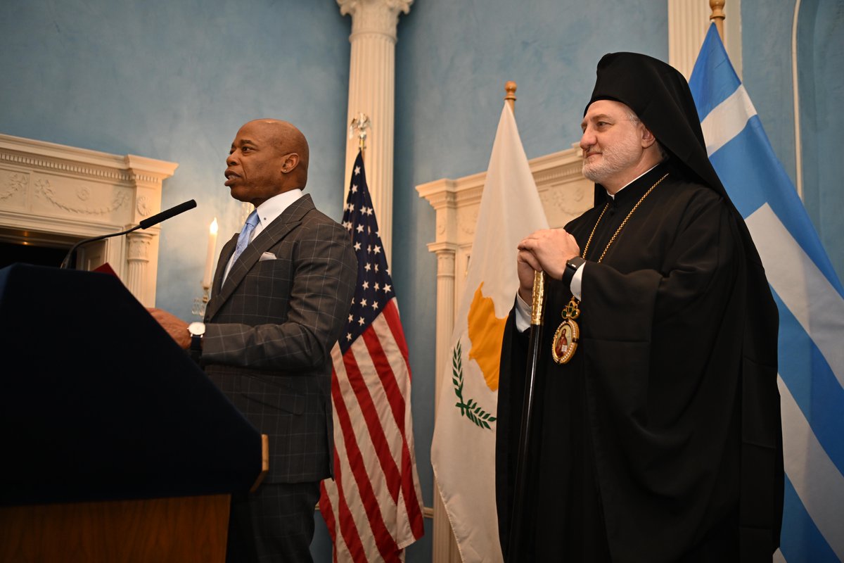 Grateful to @NYCMayor Eric Adams for welcoming the Greek American community at Gracie Mansion, celebrating Greek Independence Day. A heartwarming prelude to Sunday's parade, showcasing the vibrant spirit of our Hellenic heritage on 5th Avenue.