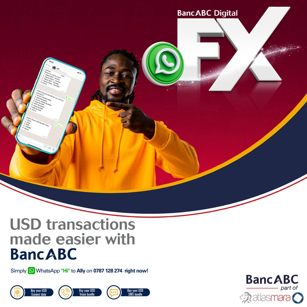 Give @BancabcZW a try & experience banking made simple? 🚀💙 Let the magic of easy Zipit @BancabcZW USD$ transactions unfold! 🤩📱 Open your @BancabcZW FC account today and let the hassle-free banking begin! 💪✨ #BancABCDigitalFX