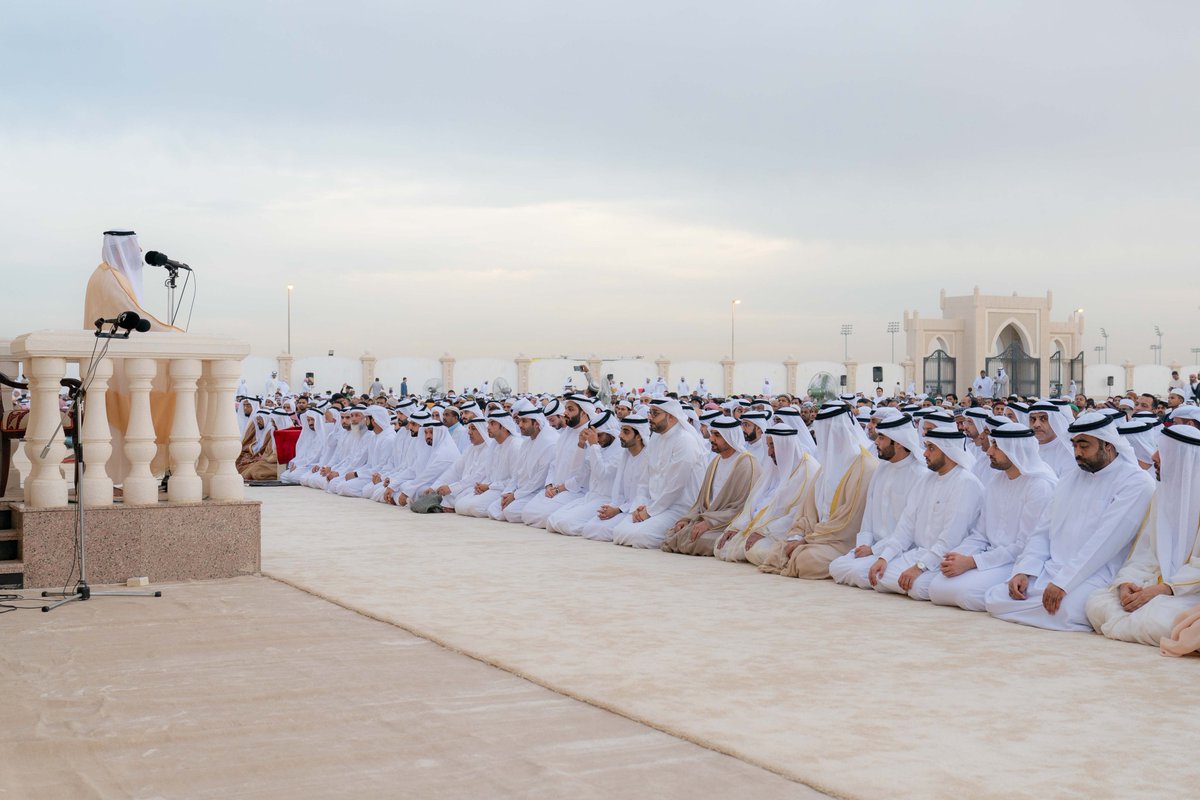 أداء صلاة عيد الفطر السعيد بمصلى البديع في مدينة الشارقة Eid Al Fitr prayer at Al Badee Musallah