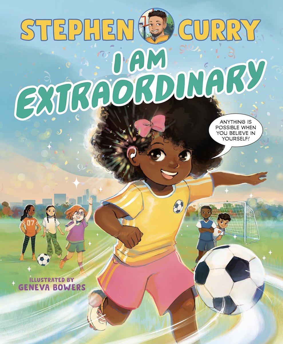 Stephen Curry is in a special Curry 4 Flotro tonight — inspired by his new children’s book, I Am Extraordinary. Shoe features illustrations by @gdbeeart of the main character Zoe & her dreams of joining the soccer team at her new school. Book is out now: amazon.com/I-Am-Extraordi…