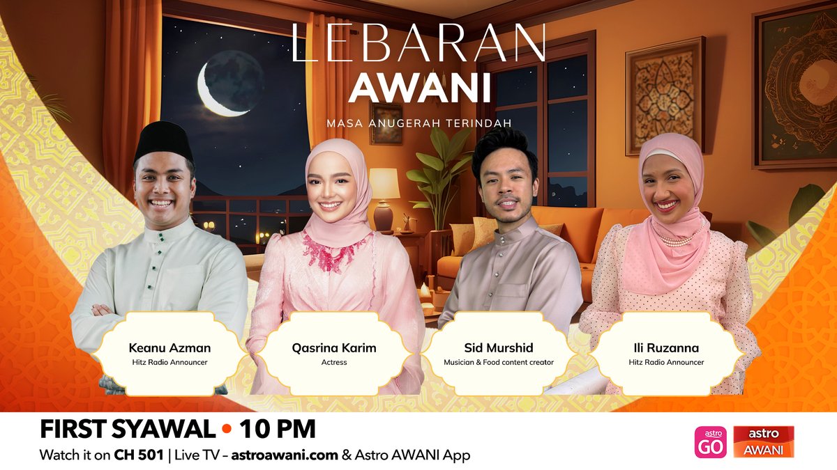 It’s the first night of Raya 2024! Join us on #LebaranAwani as hosts Farhana Sheikh and Faye Kwan kick off the festive season with Hitz radio announcers Ili Ruzanna and Keanu Azman, alongside food content creator Sid Murshid and actress Qasrina Karim.

#MZB365 #LebaranAWANI…