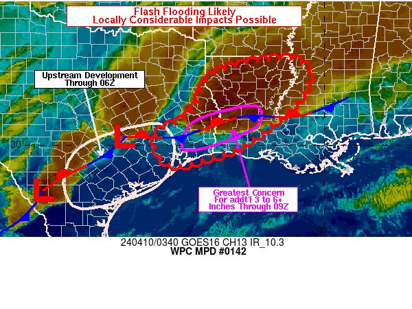 #WPC_MD 0142 affecting southeastern TX into south-central LA and western MS, #mswx #lawx #txwx, wpc.ncep.noaa.gov/metwatch/metwa…