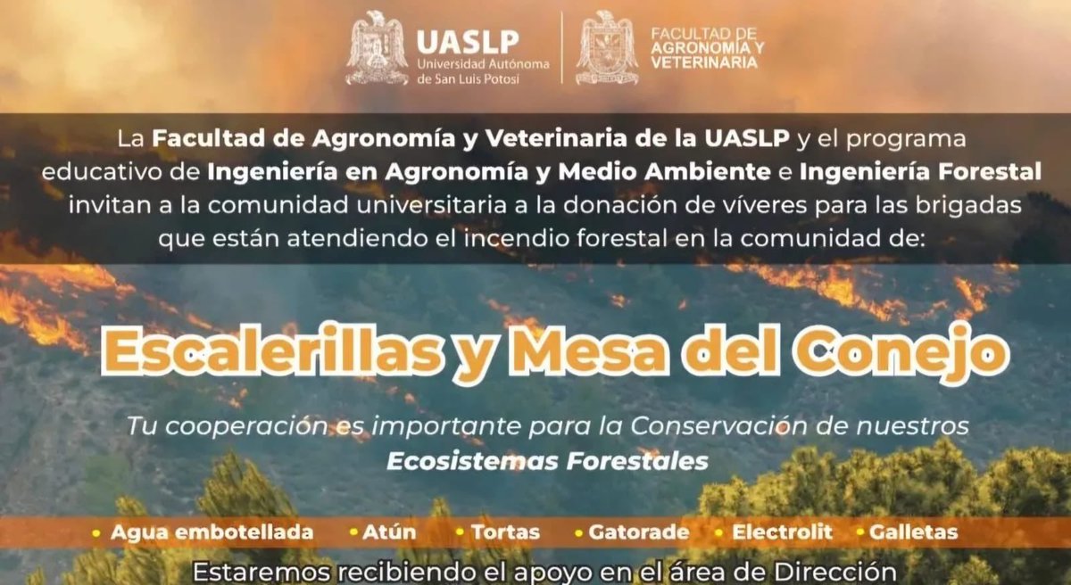 Compartan por favor !! Nuestra Sierra está en Peligro Hay que sumar esfuerzos 😭🌵 @LaUASLP @Universodelroc2
