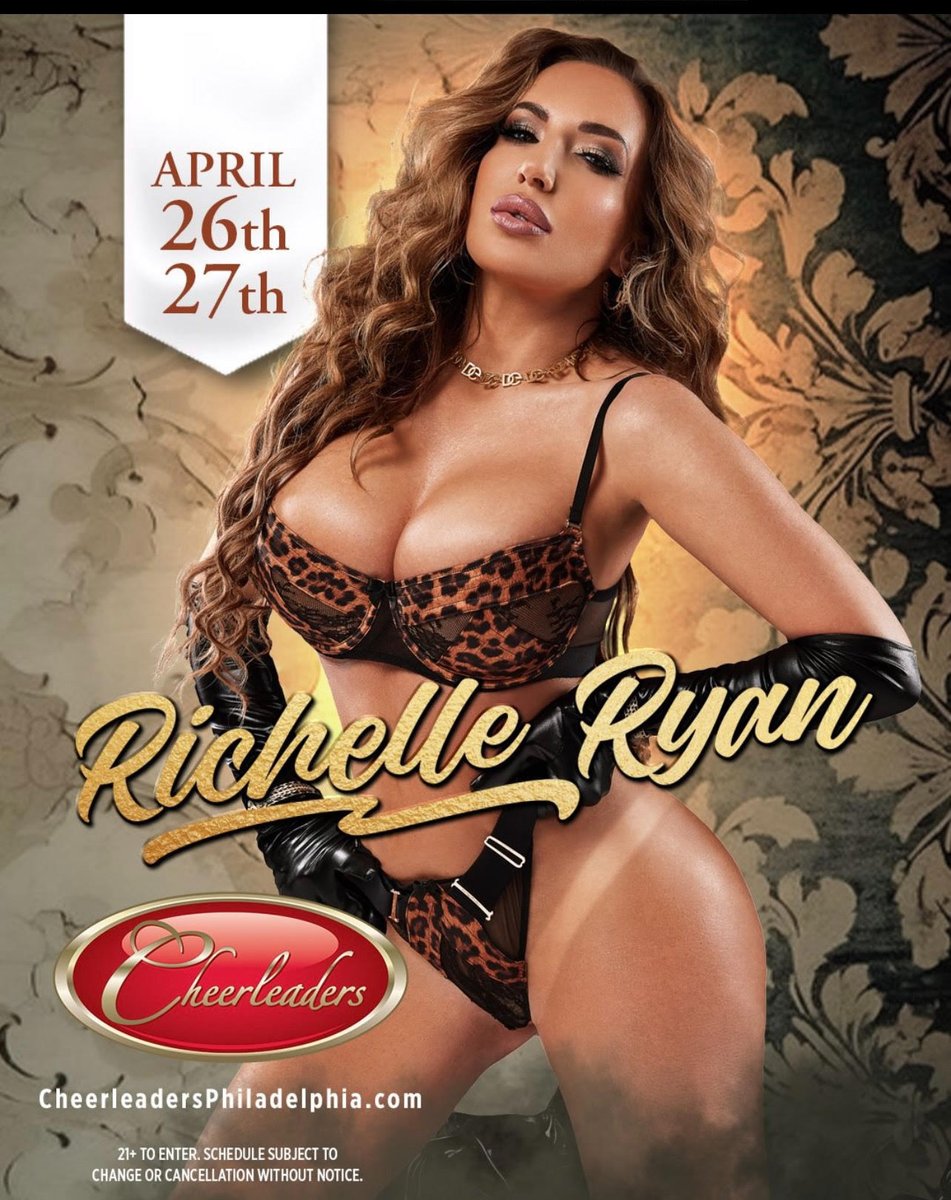 #Philly Are you ready to party with me April 26 & 27 at @cheerleadersphl 2 stage shows each night followed by a Fan meet & greet after, Come get a pic or lap dance with me :)