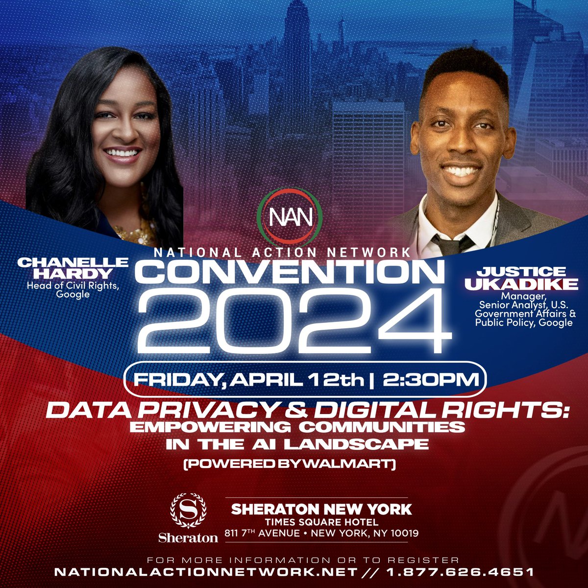 Don’t miss the National Action Network (NAN) 2024 Convention April 10-13, beginning today! Visit nanconvention2024.com to view the 4 day schedule. 📅 April 10-13, 2024 ⏰ 8am ET 📍Location: @sheratontimessq Register today at NANCONVENTION2024.com #NANCONV2024