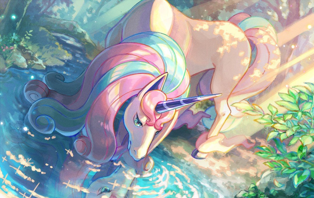 Happy #NationalUnicornDay to those who celebrate🦄 

Beautiful artwork below by HIRAYAMA for the Pokémon Trading Card Game Illustration Contest 2022