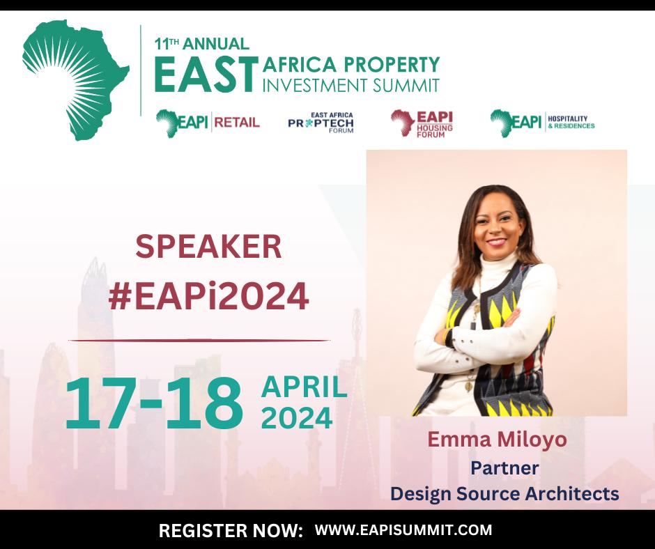 Happy to speak again at the 11th Annual East African Property Investment (EAPI) Summit on 17 & 18 April in Nairobi alongside @gikonyo_gitonga Looking forward to insightful discussions on #Urban Transformation and networking @EAPISummit #EAPI2024 #AfricanProperty