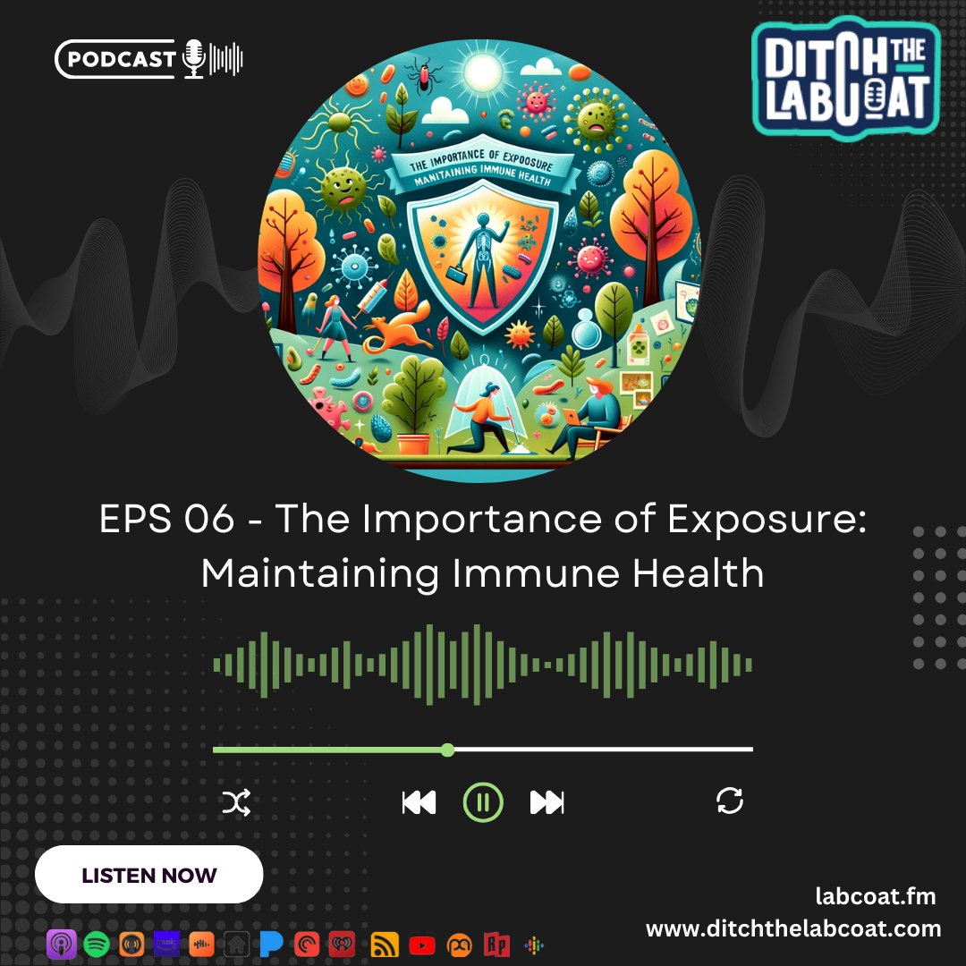 Exposure is key for a healthy immune system! In Episode 6, we dive into why exposure to the environment is crucial for maintaining immune function. Tune in to learn about this fascinating relationship.  #ImmuneHealth #DitchTheLabCoat