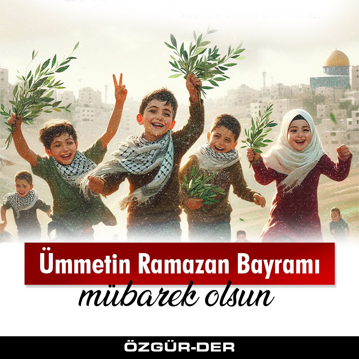 Ramazan Bayramımız Mübarek Olsun! Rabbimiz bizlere tüm mazlum beldelerimizde, tüm mustazaf kardeşlerimizle bayram namazları kılmayı nasip etsin. Bayramın üçüncü günü Fatih Camiinde Cuma namazı çıkışı Gazze için bir araya geleceğiz; bayramlaşmaya ailece bekliyoruz!…