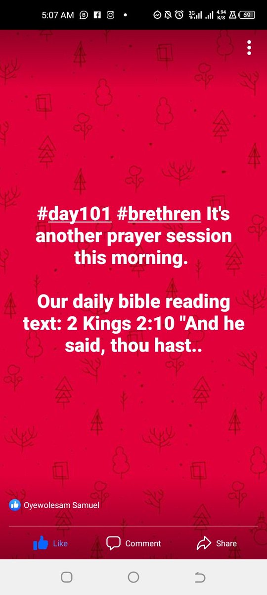 HEZEKIAH'S LIFE TEACHING 8

#day101 #newday #wednesdaymorning #2Kings2 #versesoftheday #God #Lord #hardthings #bigthings #AskGod #faith #trust #believe #Hezekiah #Isaiah #Joshua #Elisha #7amFirePrayers #RCCG #oyewolesam28 #samueloyewole #samueloyewoleglobal #MFMWorldWide #MFM