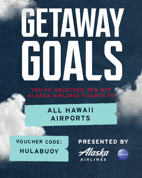 TRIP TO HAWAII ANYONE? 🌺

Five goals at home means YOU get 32% off flights to all Hawaii airports, courtesy of <a href="/AlaskaAir/">Alaska Airlines</a> Getaway Goals!      

Use the code 'HULABUOY' to secure your flights by 11:59pm tomorrow → bit.ly/AAGAG23