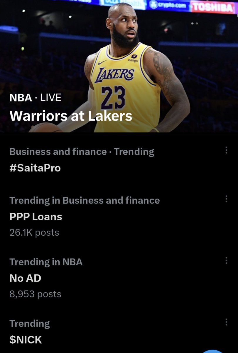 in other news, #SaitaPro is trending🤳 @SaitaChainCoin #1 🏀