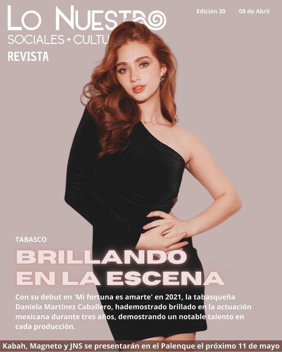 Nuestra <a href="/DanylaniMtz/">Daniela Mtz Caballero</a> en la portada 😍