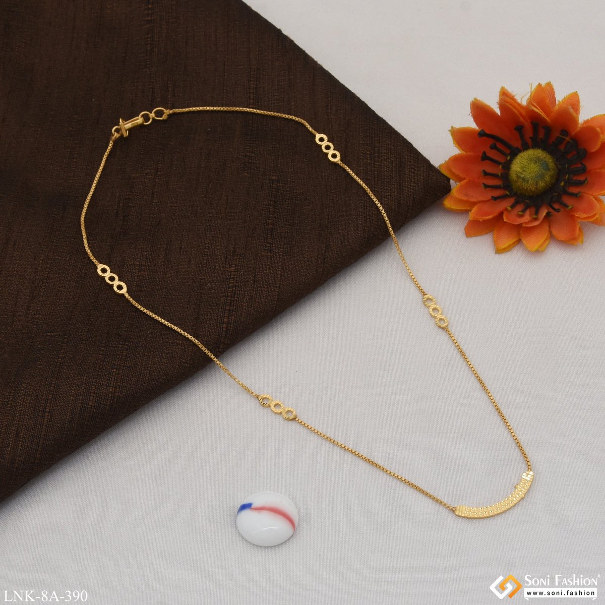 Sleek sellouts! 🤓. Order Brilliant Design Magnificent Design Gold Plated Chain for Ladies - Style A390 at ₹875.50 from bit.ly/4aQoq75 #1gramgoldforming #goldplated