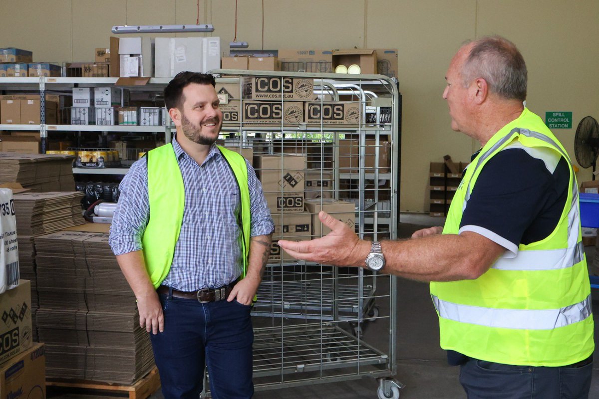 LOCAL INVESTMENT: Thank you to David from COS for giving me a tour of their new Townsville warehouse. Employing locally and supplying office products to local businesses. It's great to see this level of investment in the local community.