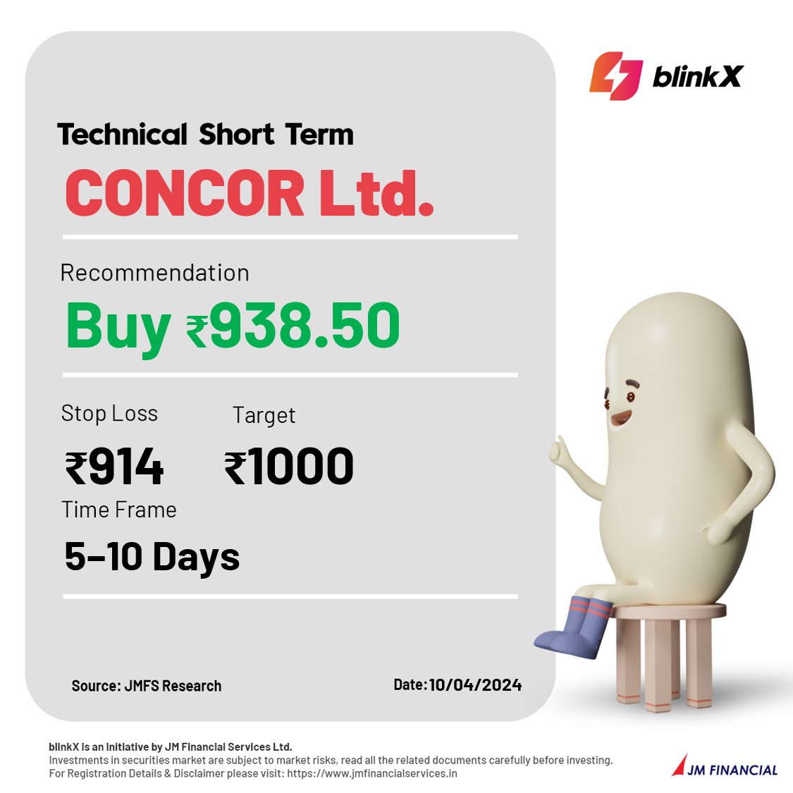 Technical Short Term

BUY – Container Corporation of India Ltd.

Get the app now: bit.ly/4cvU8YK

#concor #concord #containercorporation #PSU #transporter #transportationindustry #transportationservices #containers #containerstorage #nifty #banknifty #viralpost #nse #bse