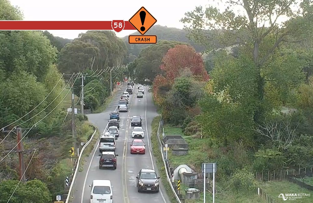 SH58 JUDGEFORD - CRASH - 4:20PM Due to a prior crash near Belmont Rd, SH58 is currently CONGESTED with queues present eastbound between Joseph Banks Dr and Belmont Rd. Queues westbound are present between Mount Cecil Rd and Belmont Rd. Expect DELAYS through the area.