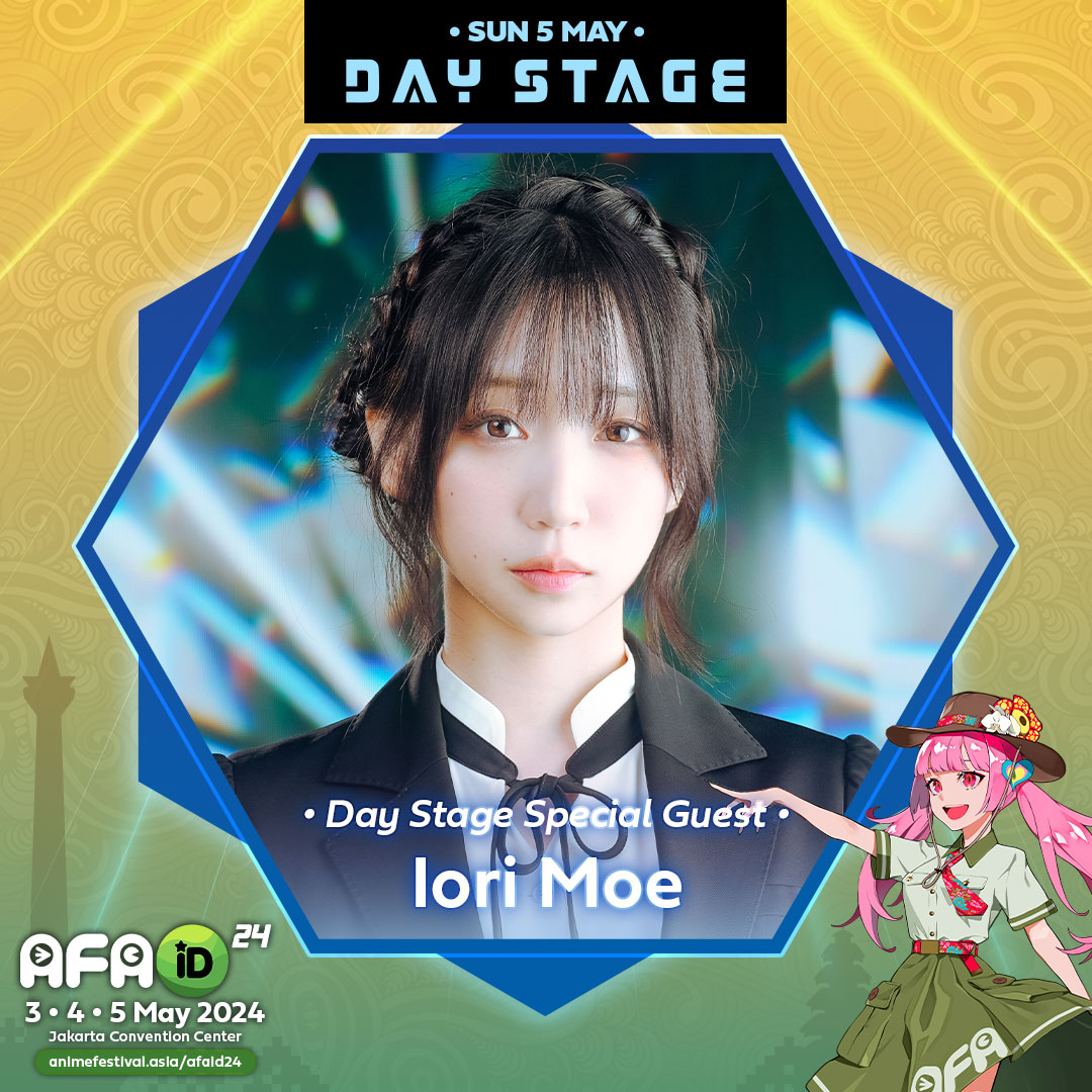 #AFAID24 Don't miss Iori Moe! She has over 4.55M fans, has appeared on the cover 130+ magazines, and is popular as a game streamer.

🎟️All Concert Ticket tiers on sale now animefestival.asia/afaid24/ticket…

AFA Indonesia 2024
📅3-5 May
📍Jakarta Convention Center
🌐animefestival.asia/afaid24