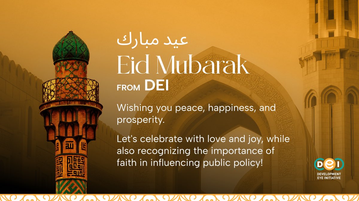 DEI extends heartfelt Eid Mubarak wishes to all our Muslim friends! May this occasion bring you abundant joy, peace and prosperity. #Eidmubarak2024 #DEI #joy #PeaceAndLove #prosperity