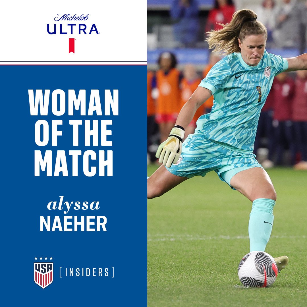 Naeher a doubt… @alyssanaeher is YOUR @michelobultra Woman of the Match!