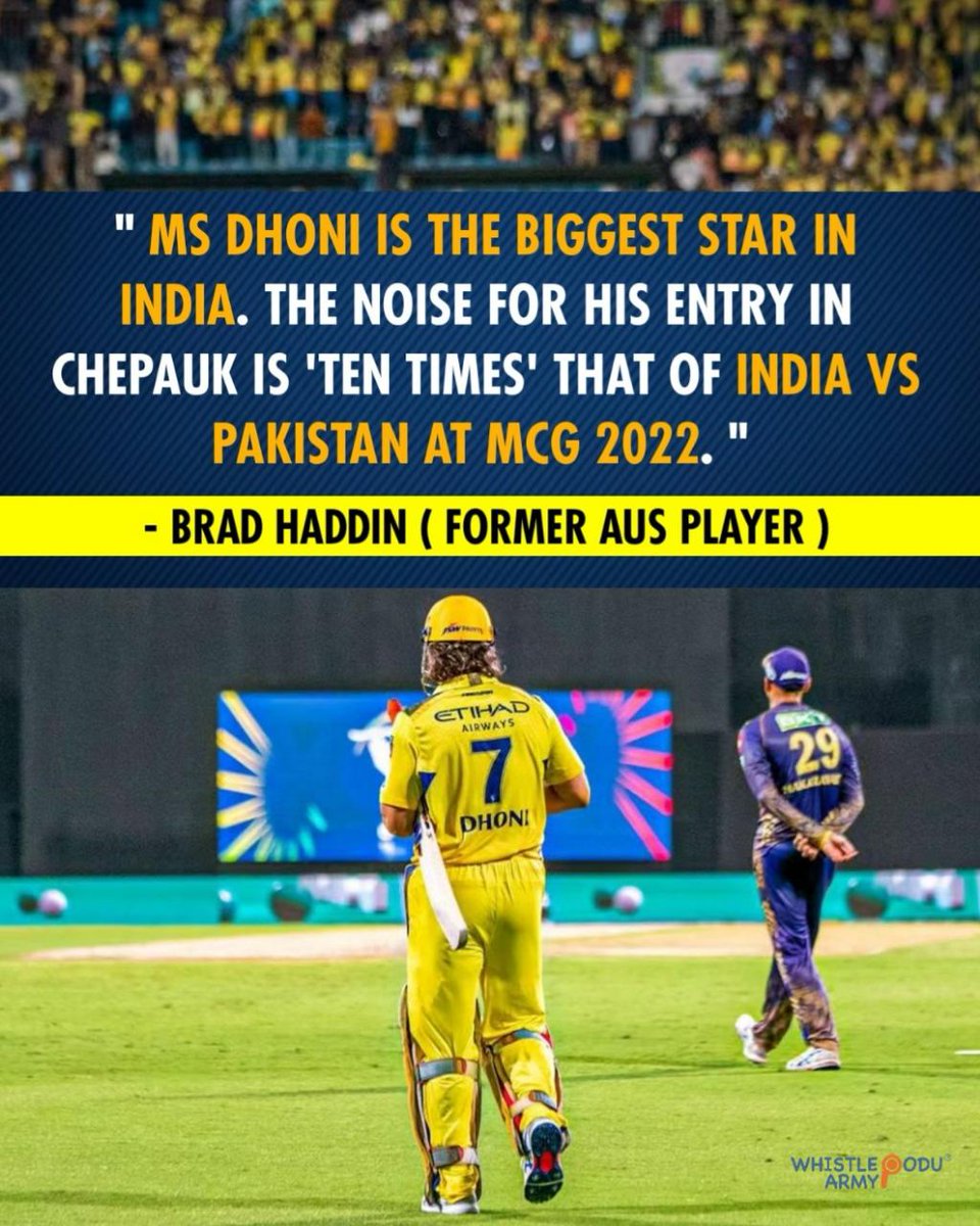 MS Dhoni is a brand 💛🔥 #MSDhoni #WhistlePodu #CSK #IPL2024 📸 IPL