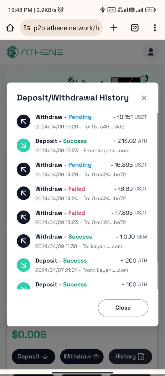 @Athene_Network What is this   way is my withdrawal is pending