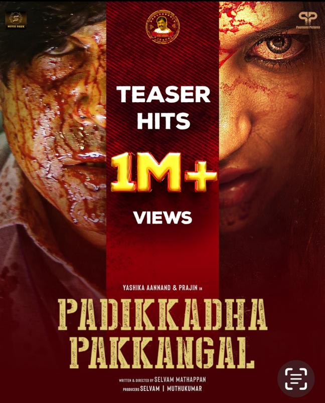 Teaser crossed 1Million+ hearts & trending with good reviews youtu.be/m_feiEO43Fw Crime thriller #PadikkadhaPakkangal *ing @actorprajin1 @iamyashikaanand Direction @SelvamS56299 @muthukumar34404 @musicofsai1 @Vairamuthu @padikkadha45363 @JsamCinemas @NewMusicIndia…