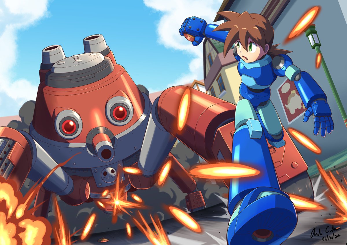 It's #portfolioday again.

I'm a freelance illustrator/animator who just likes to draw Mecha/Megaman art more but still tries to go beyond that.  Gonna mix it up a bit with some old and recent art. 

#PortfolioDay2024