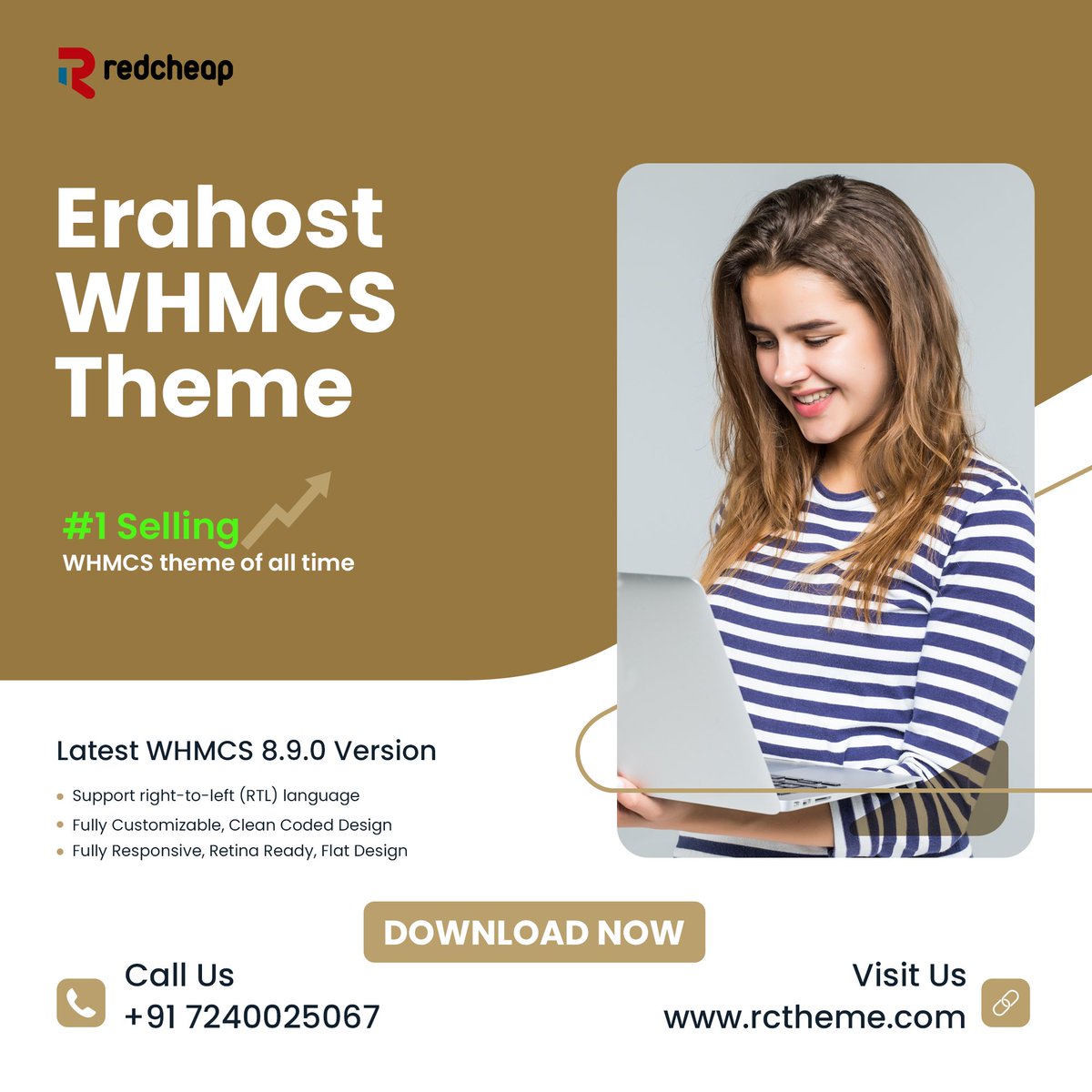 🚀 Join the thousands of satisfied users worldwide who've chosen Erahost WHMCS Theme - the #1 selling WHMCS theme of all time! 🌟 Plus, we've got you covered with support for right-to-left languages, ensuring a seamless experience for everyone. 🌍 #Erahost #WHMCS #RTL #WebHosting