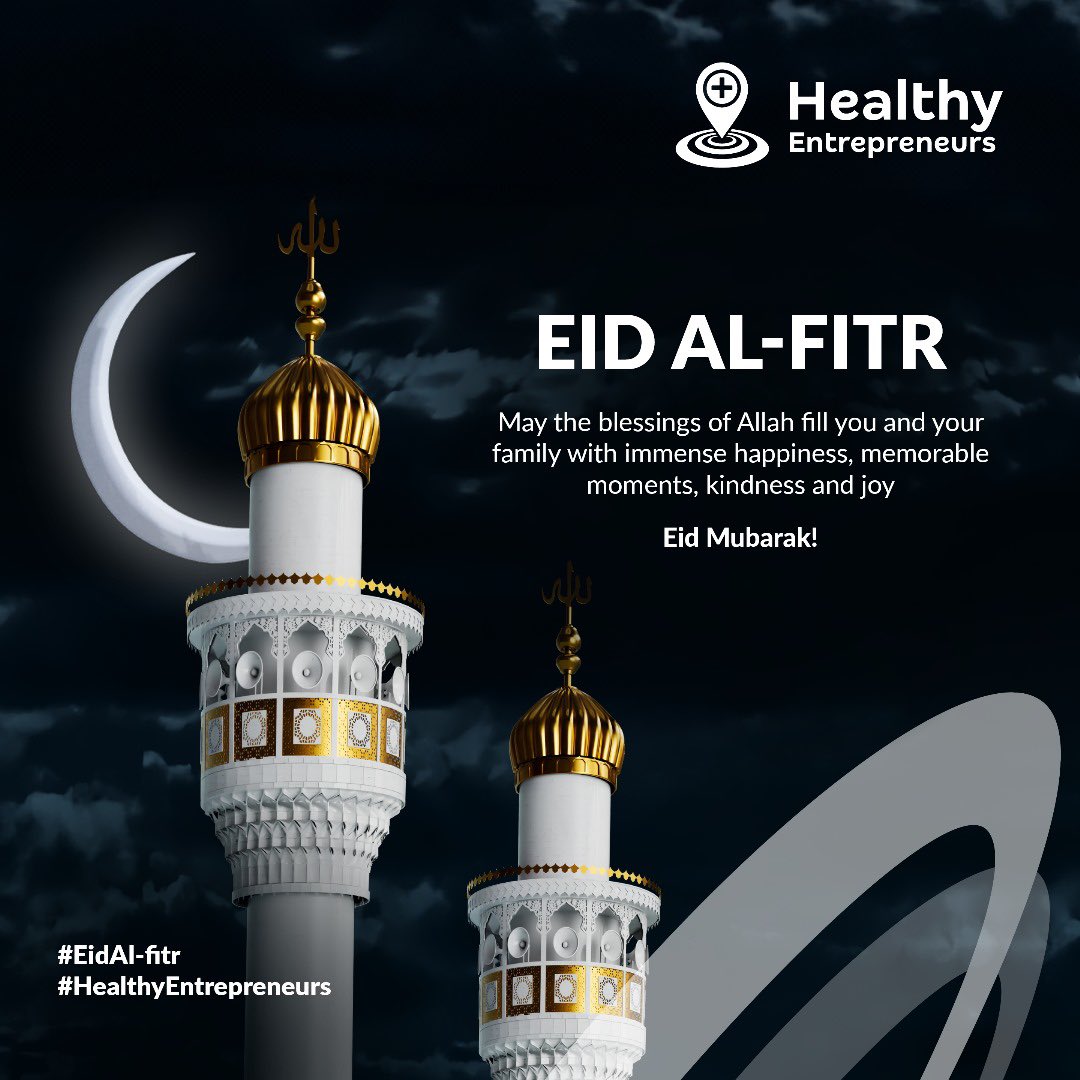 May this joyous occasion of Eid bring happiness to your hearts and warmth to your homes. 

Wishing you a blessed celebration overflowing with prosperity, peace, and endless blessings, all in good health. #EidMubarak to all! #HealthyEntrepreneurs #HealthcareCloseToYou