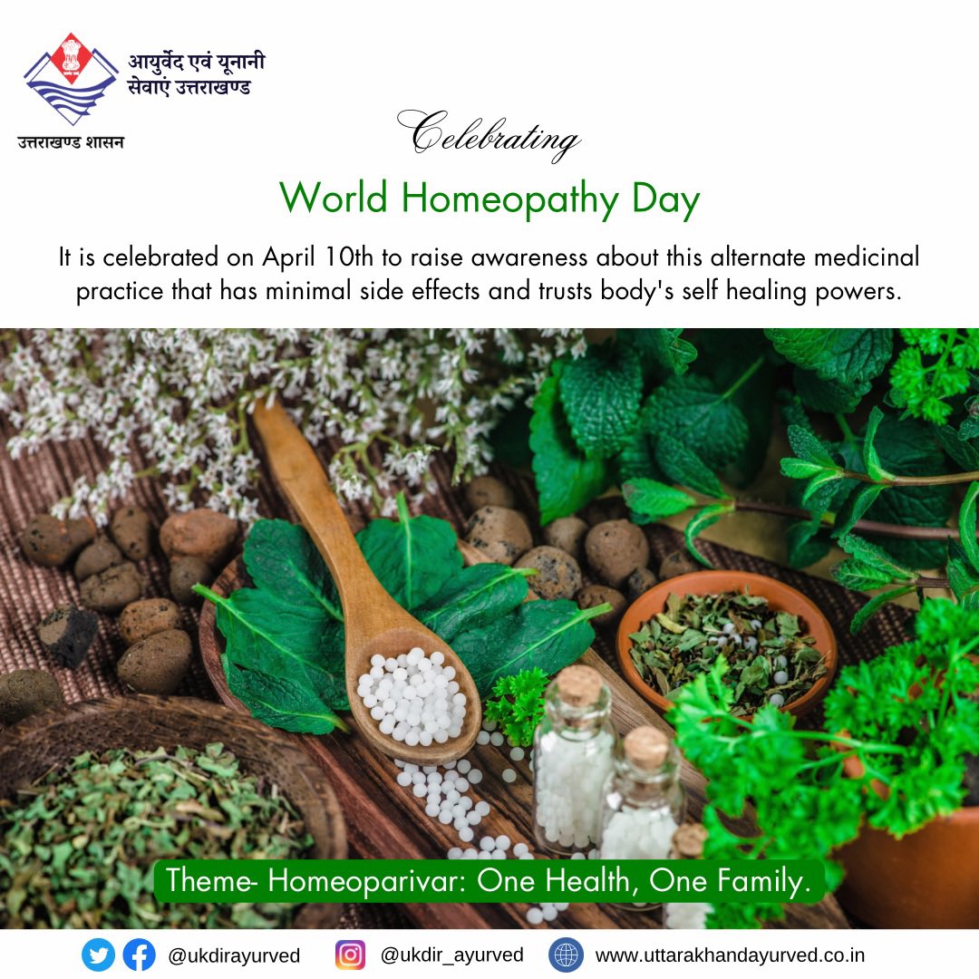 Celebrating the gentle power of homeopathy on World Homeopathy Day – where nature’s remedies meet holistic healing.

#happyhealing #homeopathy #naturalhealing #WorldHomeopathyDay2024