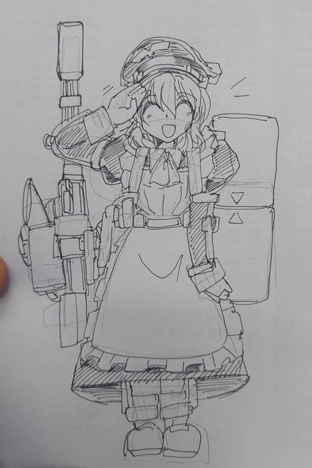 #これを見た人はメイドをTLに放流しよう物騒メイドpart2(外骨格&amp;広域支援ミニガン装備) 