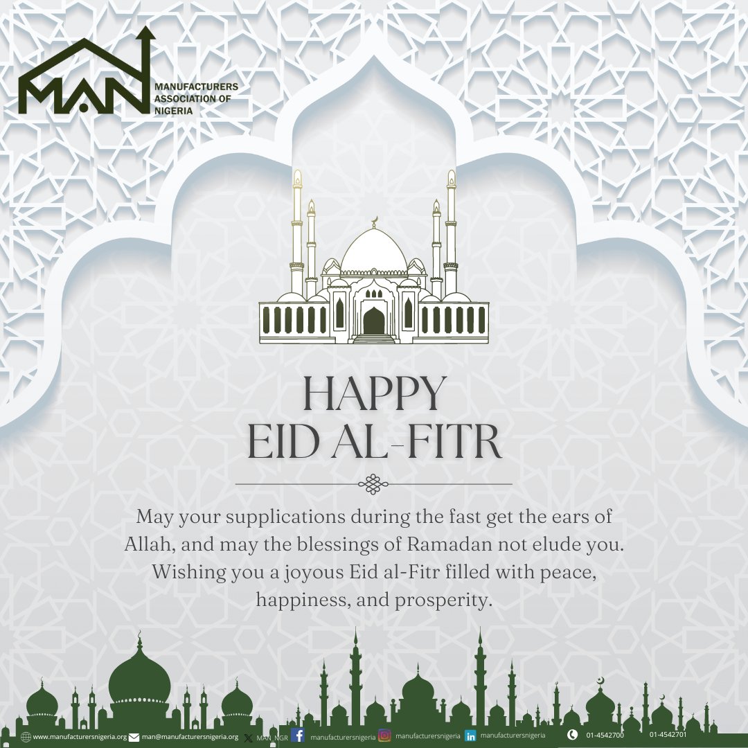 Happy Eid Al Fitr to the entire Muslim Ummah! May this festive occasion bring you peace, happiness and prosperity. #EidMubarak2024 #happyeidalfitr